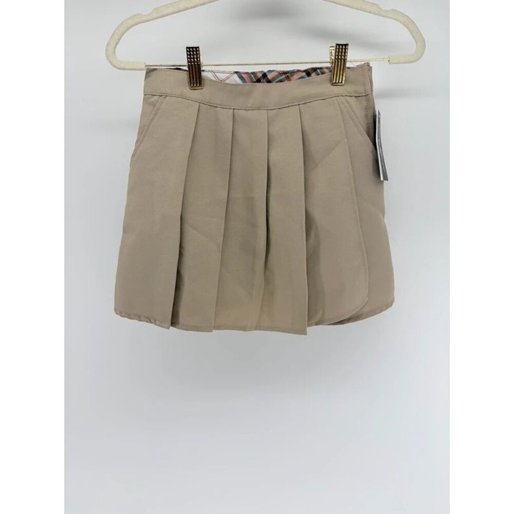 New Eddie Bauer School Uniform Pleated Khaki Skort Girls 8